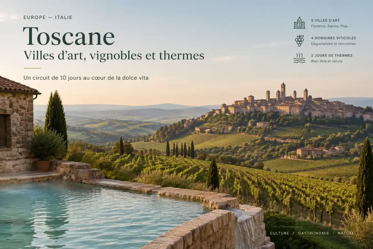 Un circuit en Toscane sur 10 jours, entre villes d’art, vignobles et thermes